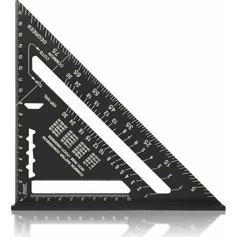 Equerre Menuisier MULTI FONCTIONS Metal Aluminium Regle Équerre Trusquin Guide Raporteur Angle 45 90 Degres/Outillage Charpentier/Outil Traçage Guidage Menuiserie Bois