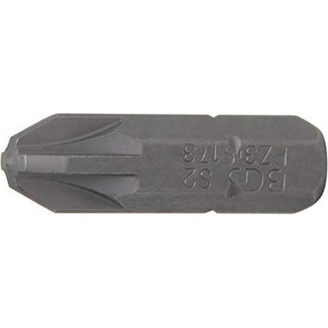 Embout Cruciforme PZ3 6,3 mm (1/4) - L. 25 mm - Précision et Durabilité, Acier, Pro - D-Work