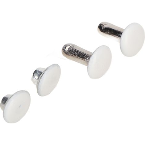 500 jeux de rivets en cuir 6x8mm, en fer rond blanc, rivets à double tête électroplaqués à faire soi-même, clous en cuir adaptés aux sacs et aux ceintures. (1/5)