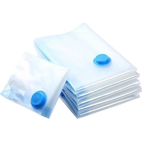 Lot de 10 sacs de compression sous vide épais et transparents pour le rangement de couettes et de vêtements (40 x 50 cm) (1/5)