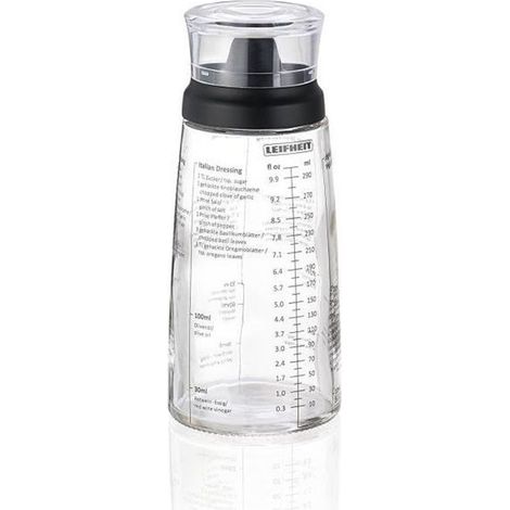 LEIFHEIT Shaker pour assaisonnements 3195 Leifheit shaker vinaigrette gradue de 300 ml avec bec verseur anti-goutte ideal pour