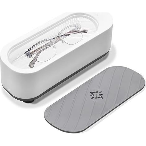 Nettoyeur Ultrasons lunettes Bijoux 360° Ultrasonic Cleaner, Appareil de Nettoyage à Ultrasons, Nettoyeur Sonique Automatique, Bac Ultrasons Portable mit pour Bijoux, Rasoirs, Bagues, Collier (1/5)