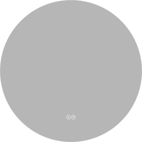 Miroir LED rond de salle de bain 70 cm, anti-buée, 3 couleurs, variateur tactile, mémoire et verre argenté HD 5 mm avec sécurité renforcée - CHICFURN (1/5)