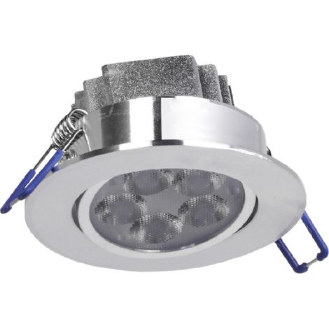 Faretto da incasso led orientabile con vetro opacizzato 5w 3000K luce calda (1/4)