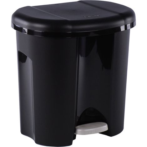 Raccoglitore di scarti a tre scomparti DUO 2x10l B320xH405mm Nero opaco (1/3)
