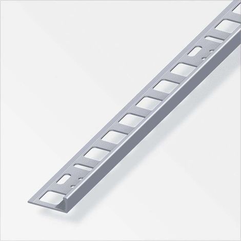 Alfer Profilo Angolare Alluminio Incolore 10x21mm 2,5m per Piastrelle (1/2)
