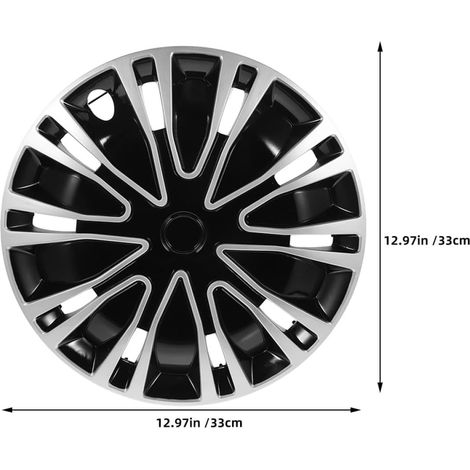 Enjoliveur 12 Pouces pour Jantes Voiture et Camion, Installation Conviviale sans Outil, Accessoires de Moyeu pour Usage Automobile (1/5)