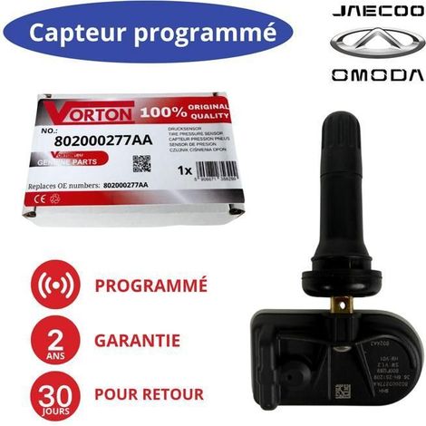 Sensore TPMS preprogrammato 433MHz per Jaecoo / Omoda / Chery / Exeed - Rif. 802000277AA