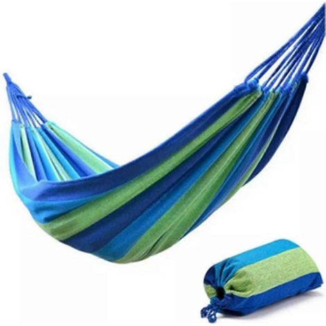 Hamac de jardin en coton, hamac portable, hamac 1 personne, hamac de loisirs d'extérieur - vert (1/5)