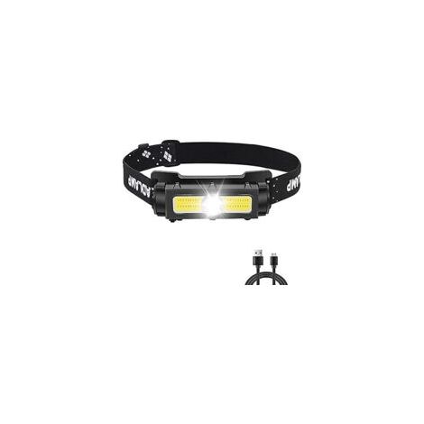 Lampe frontale LED rechargeable 1000 lumens – Lumière rouge et blanche – 7 modes – Aimant amovible pour camping et pêche (1/4)