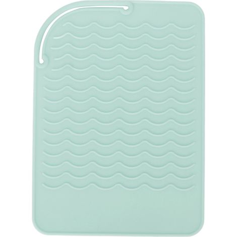 Tapis silicone vert antidérapant à motif ondulé, résistant aux hautes températures, flexible et isolant thermique (1/5)