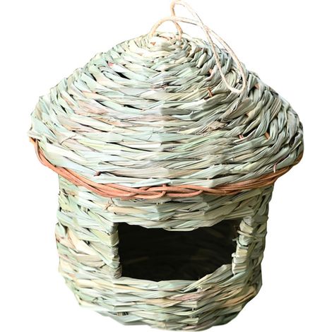 Nid d'oiseau en roseau tissé à la main - Cage douillette pour le repos des oiseaux (1/5)