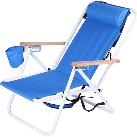 1 Chaise pliante, tissu respirant, tube acier épais, léger, camping plage extérieur (1/5)