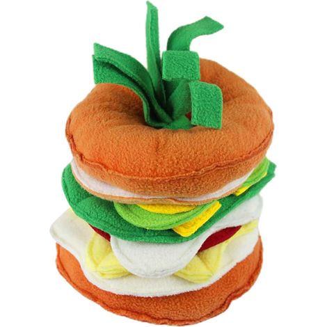 Pour Chien Grinceurs Forme Hamburgers Interactif à Mâcher pour Chien pour Chien Couineurs pour Petites et Moyennes Races Jouet d'Occupation Nettoyage des Dents (1/5)