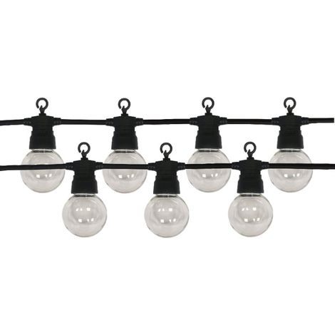 Guirlande Guinguette LED 8M 10pcs IP65 3W avec Câble - Blanc Froid / Noir - SILUMEN (1/5)