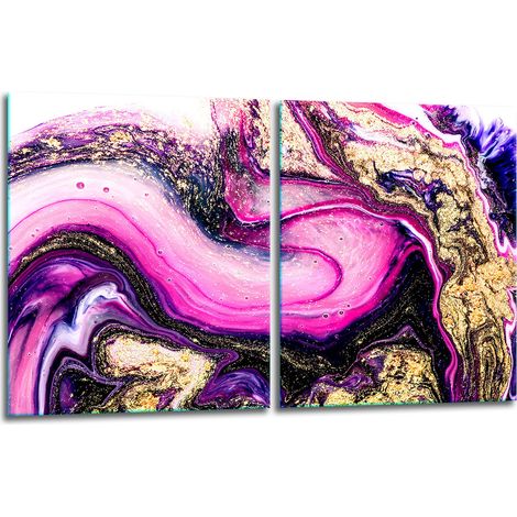 2 plaques de protection en verre pour cuisinière, motif 40x52 (1/5)