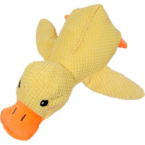 Peluche per cani a forma di piccola anatra gialla, resistente ai morsi e con effetti sonori per intrattenere cani e gatti. Giocattolo per gatti Charge Duck.