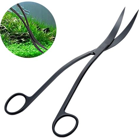 Wave Scissors - Stainless Steel Aquatic Plant Tongs - For Aquarium Foreground Trimming - Ergonomic Wave Handle - 1 Piece (1/5)