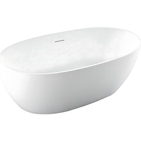 Vasca Bagno Da Terra Rea Roma 170  White With Brushed Copper Plug Cap