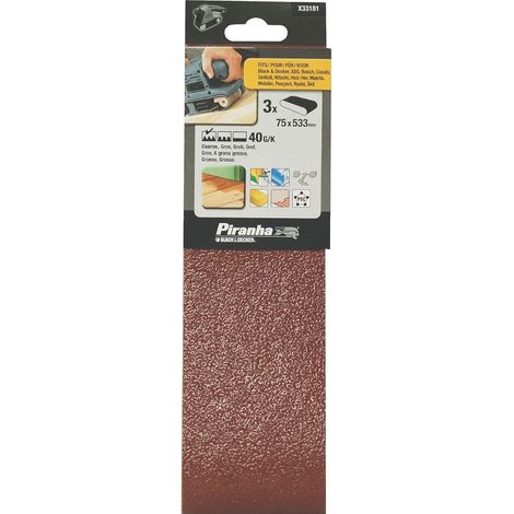 PIRANHA - CARTA VETRO A NASTRO GRANA 4075X533MM 3PZ