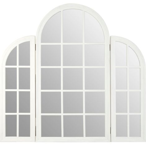 Premier Housewares Flat Wood White Finish Mirror (1/4)