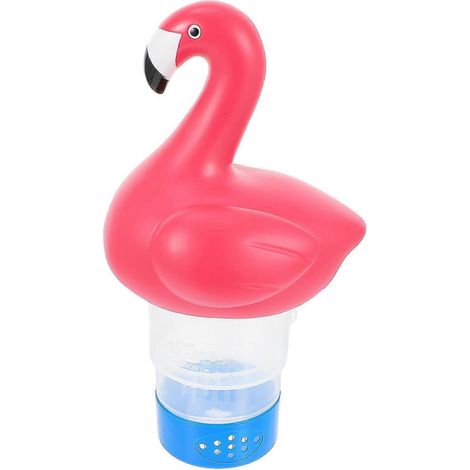 Distributeur de chlore flottant pour piscine, motif flamant rose, dispositif de dosage (1/5)