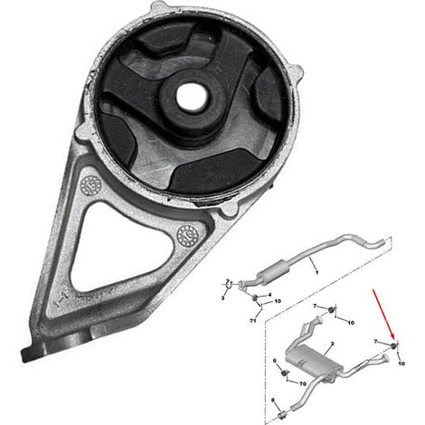 Support de pot d'échappement arrière pour Peugeot Citroën 308s, 3008, 408, C4, C5 (réf. w12728149).
