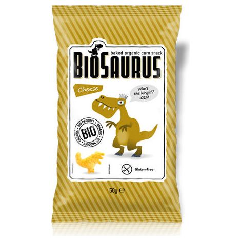 Snack sabor queso sin gluten Bio 50g BioSaurus