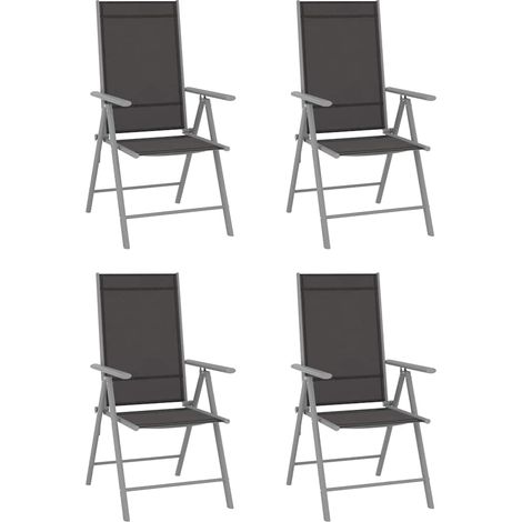 Maison Exclusive - Set Mobili Pranzo Giardino 5pz Alluminio e Textilene Argento (1/5)