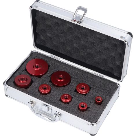 Set 6 couronnes diamantées M14 pour perceuse, scie cloche brasée sur meuleuse, pour verre, marbre, granit, céramique. (1/5)