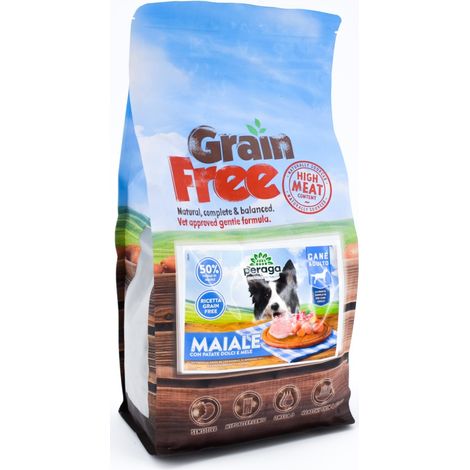 CROCCHETTE PERAGA GRAIN FREE PER CANE ADULTO 2KG MAIALE CIBO PER CANI
