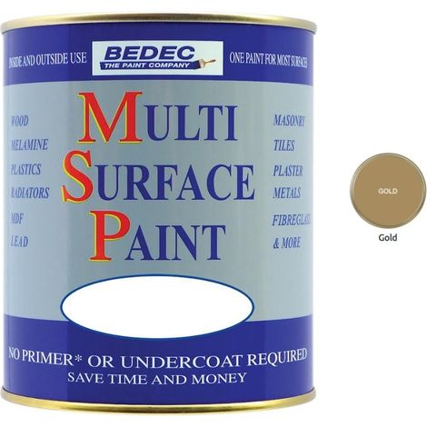 Bedec Multi Surface Paint - Satin - Gold - 5L