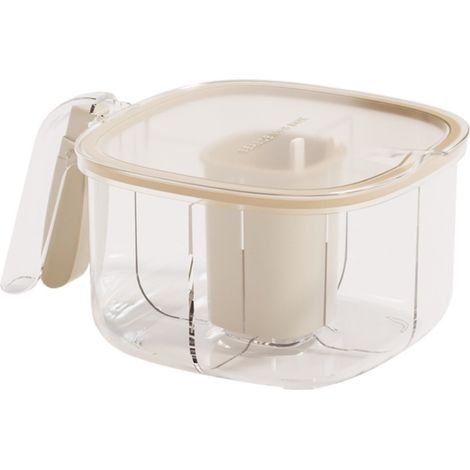 Boîte À Épices 4 Compartiments - Couvercle À Une Main - Récipients Transparent En ABS - Cuillère Incluse - Pour Cuisine Maison Et Professionnelle - Lot De 1 (1/5)