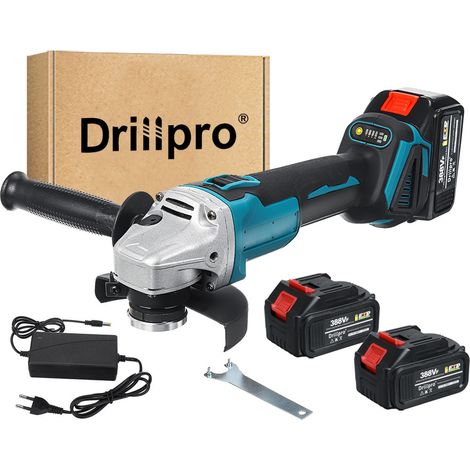 Amoladora angular eléctrica inalámbrica 18V 20000RPM 125mm con 2 baterías