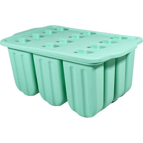 Moule à glace en silicone vert, idéal pour fabriquer vos propres glaces.