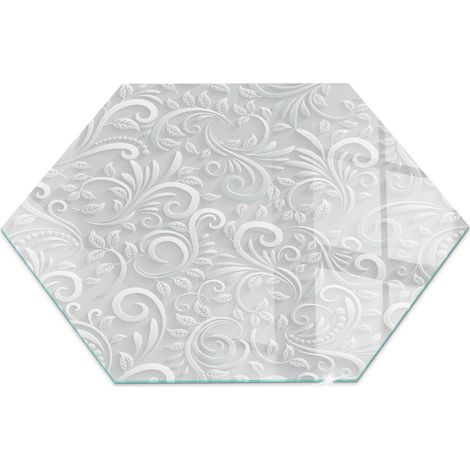 Plaque décorative imprimée pour cheminée protection de sol avec impression décorative Motif végétal élégant h40 cm (1/5)