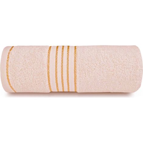 Toalla de algodón FROTTE de 70x140 cm para baño, color crema, de la marca TIWANO. (1/5)