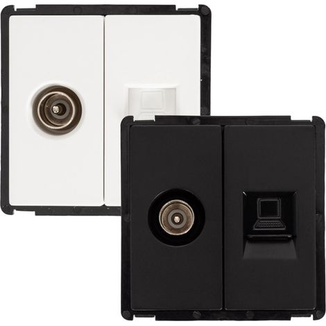 RJ45-Anschluss CAT 6 Internet + TV Männlich Modern Weiß
