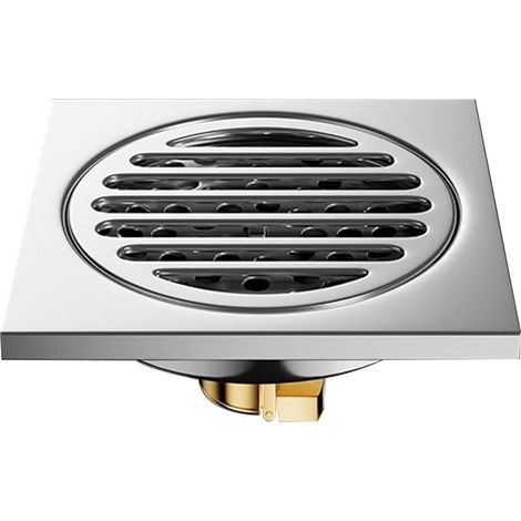 10cm x 10cm Square Shower Drain, Odor-Proof Floor Drain with Strainer Filter, for Bathroom, Garden, Kitchen. (10x10cm -B) (1/5)