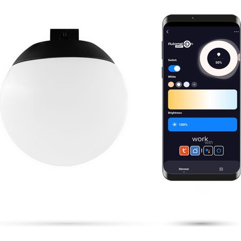 Lampada Zigbee Tuya Kula 6W DP95 per binari di fettucce FiberFLEX, 48 V CC, dimmerabile, 3000-6000 K. (1/5)