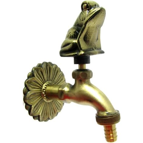 FPLUS grifo laton rana , GRIFO JARDIN RANA LATON ENVEJECIDO TONO VERDOSO
Grifo decorativo RANA LATON ENVEJECIDO TONO VERDOSO
Cierre de montura
Con florón y racor adaptador manguera