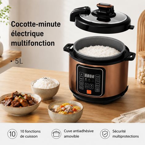 Autocuiseur électrique programmable 5 L multicuiseur automatique 1000 W modèle 50-606 34 × 29,5 × 31 cm 5 kg – Livraison gratuite (1/5)