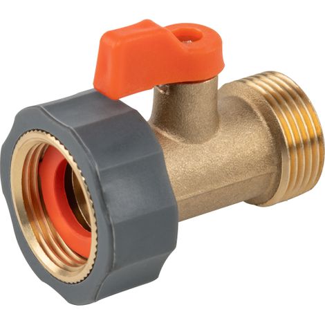 Absperrventil IG 3/4" AG 3/4" BRASS SOFT Kugelhahn Messing Wasserhahnanschluss BR-S2232