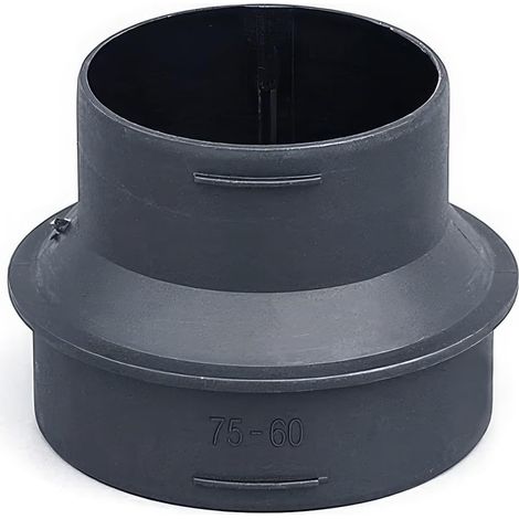 Adaptateur de conduit de chauffage, PA6 Adaptateur de conduit de chauffage durable 60 mm 75 mm, réducteur de tuyau de collecte de poussière pour l'ingénierie de ventilation de circulation d'air (1/5)