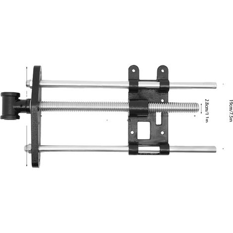 Tornillo de banco para taladro, construcción duradera, compatibilidad versátil, color plata. (1/2)