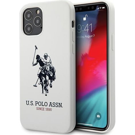 Coque en silicone blanche/blanche US Polo USHCP12LSLHRWH pour iPhone 12 Pro Max 6,7 pouces (1/5)
