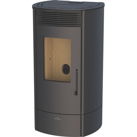 BRONPI - Estufa de Pellet Color Negro con Wifi Incluido De Serie Modelo TREBOL-NE de 9 kW (1/5)