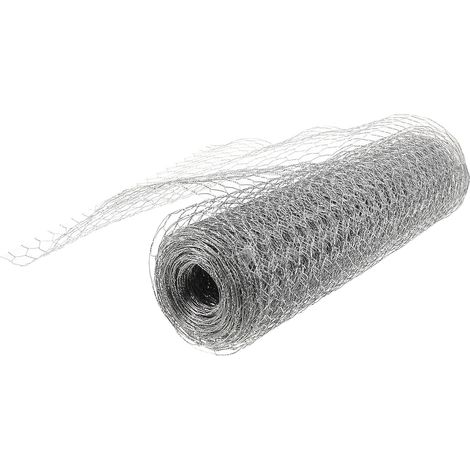 Filet de Clôture Hexagonal Galvanisé en Fer Argenté, Maille 0,6 Pouce, Barrière Multifonctionnelle et Résistante aux Intempéries pour Jardinage et Artisanat (1/5)