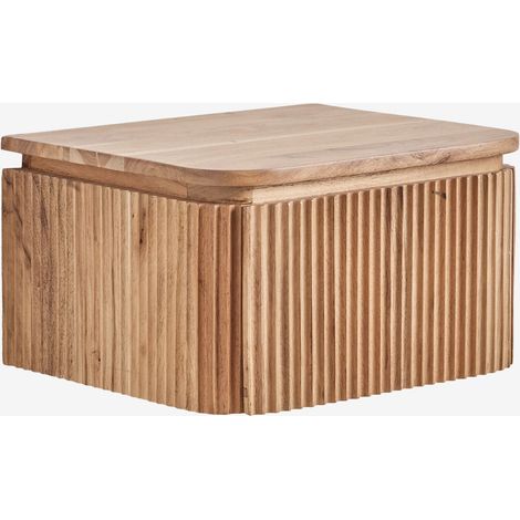 Mesita de noche flotante 35x30 cm en madera de acacia Biljandi SKLUM       