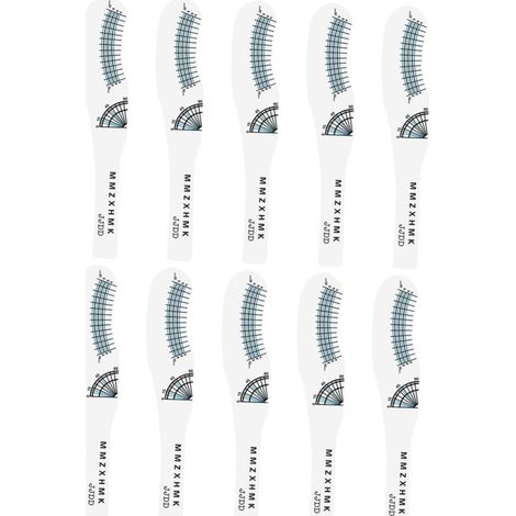 10 règles de longueur cils, règle mesure des en papier pré (1/5)